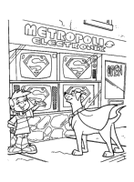A coloring page of krypto the superdog